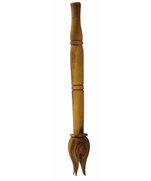 χειροποίητο μοναδικό ξύλινο Πιρούνι για Ελιές από Ξύλο Ελιάς 15 εκ. - 2