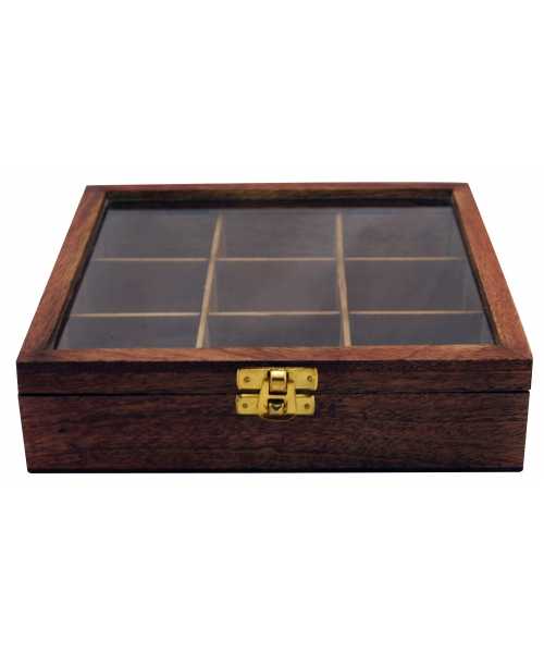 χειροποίητη ξύλινη Θήκη Μπαχαρικών, τετράγωνη, από Μάνγκο - 6