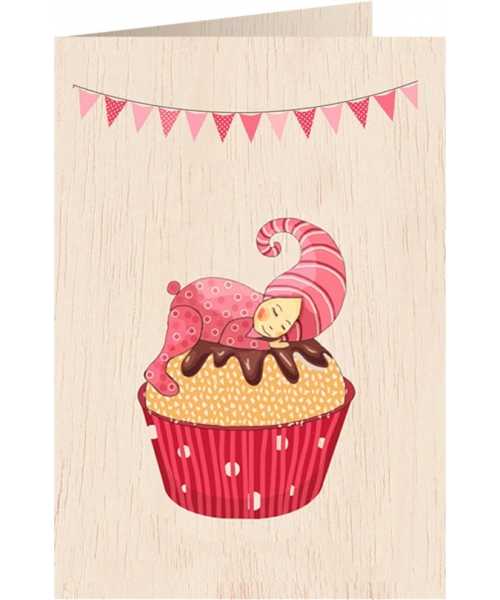 Γέννηση μωρού Ροζ με cupcake - 1