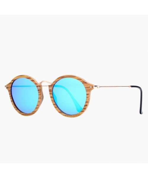 Γυαλιά Ηλίου Bamboo Vintage με Sky Blue Polarized Φακό - 4
